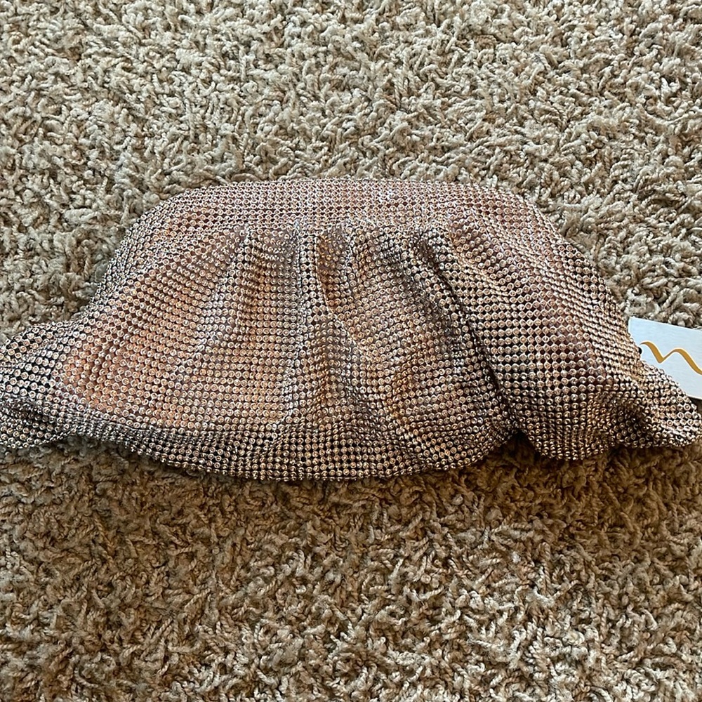NWT Nina crystal mesh purse